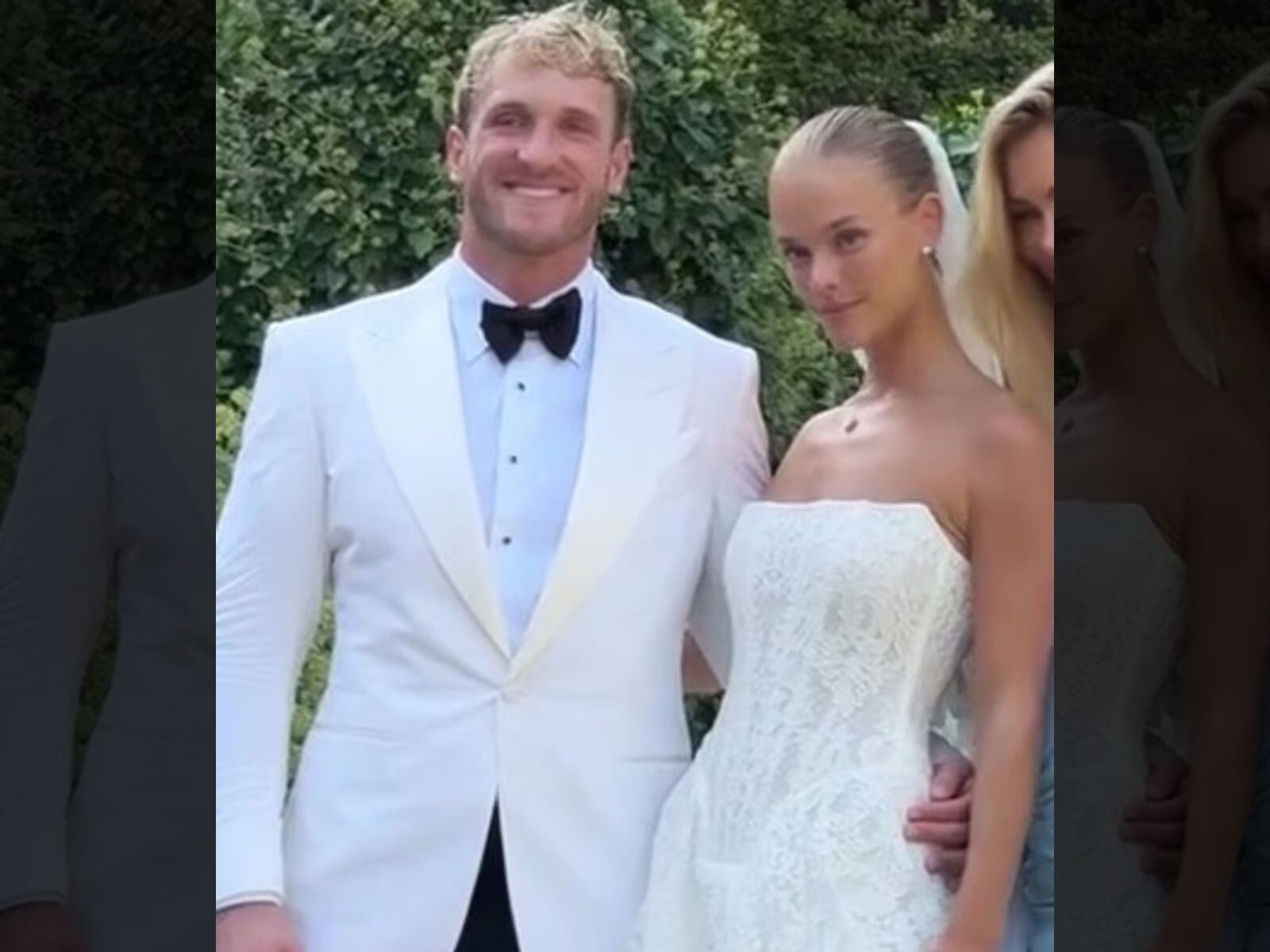 Esta fue la vestimenta que usaron Logan Paul y Nina Agdal en su matrimonio. (Crédito: @jakepaul / Instagram)