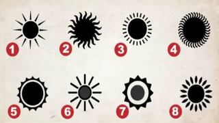 Hay 8 soles en la imagen y uno de ellos sacará a la luz tu verdadera personalidad