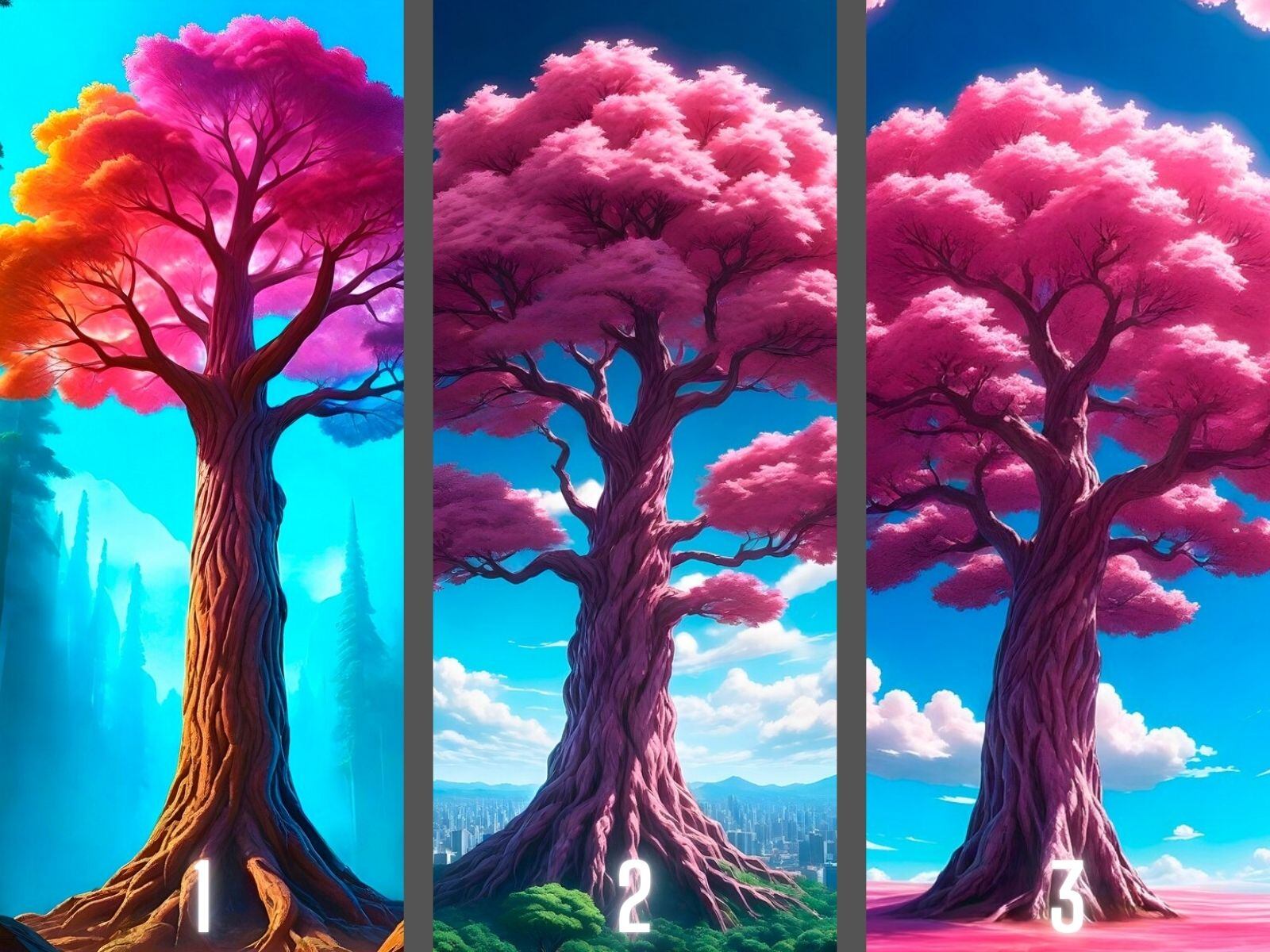 TEST VISUAL | Cada árbol está ocultando una importante información que te dejará intrigado. (Foto: Composición Freepik / Depor)