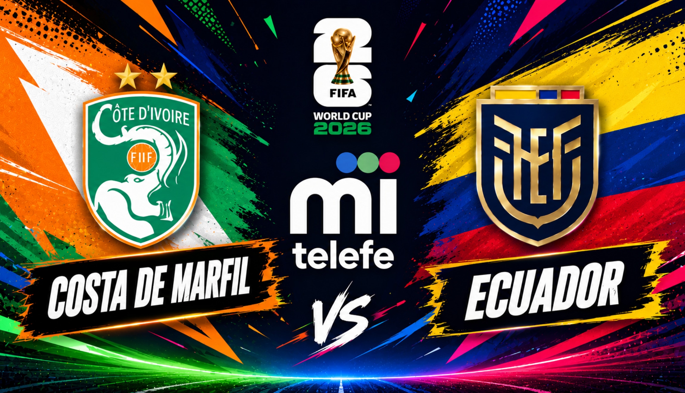 Señal de Mi Telefe EN VIVO para ver la transmisión de Ecuador vs. Costa de Marfil por la Jornada 1 del Grupo E del Mundial de Fútbol 2026. (Foto: Imagen creada por Depor utilizando la IA de Chat GPT)
