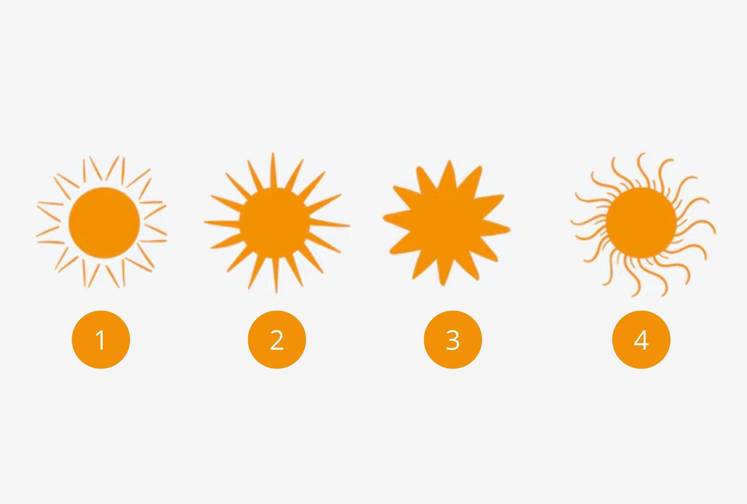 Test visual: Elige uno de los soles y sabrás una importante información sobre tu personalidad. (Foto: Composición Freepik / Depor)