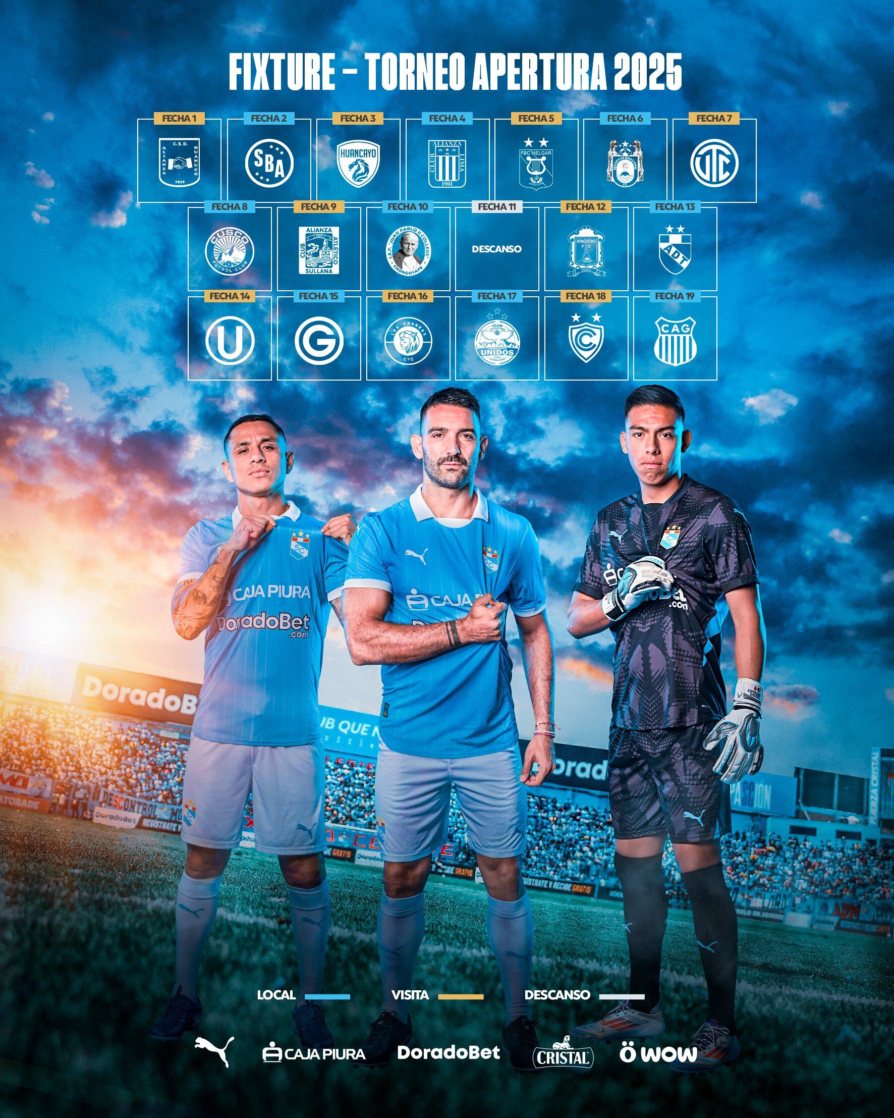 Fixture del Torneo Apertura de Sporting Cristal. (Foto: Sporting Cristal / X)