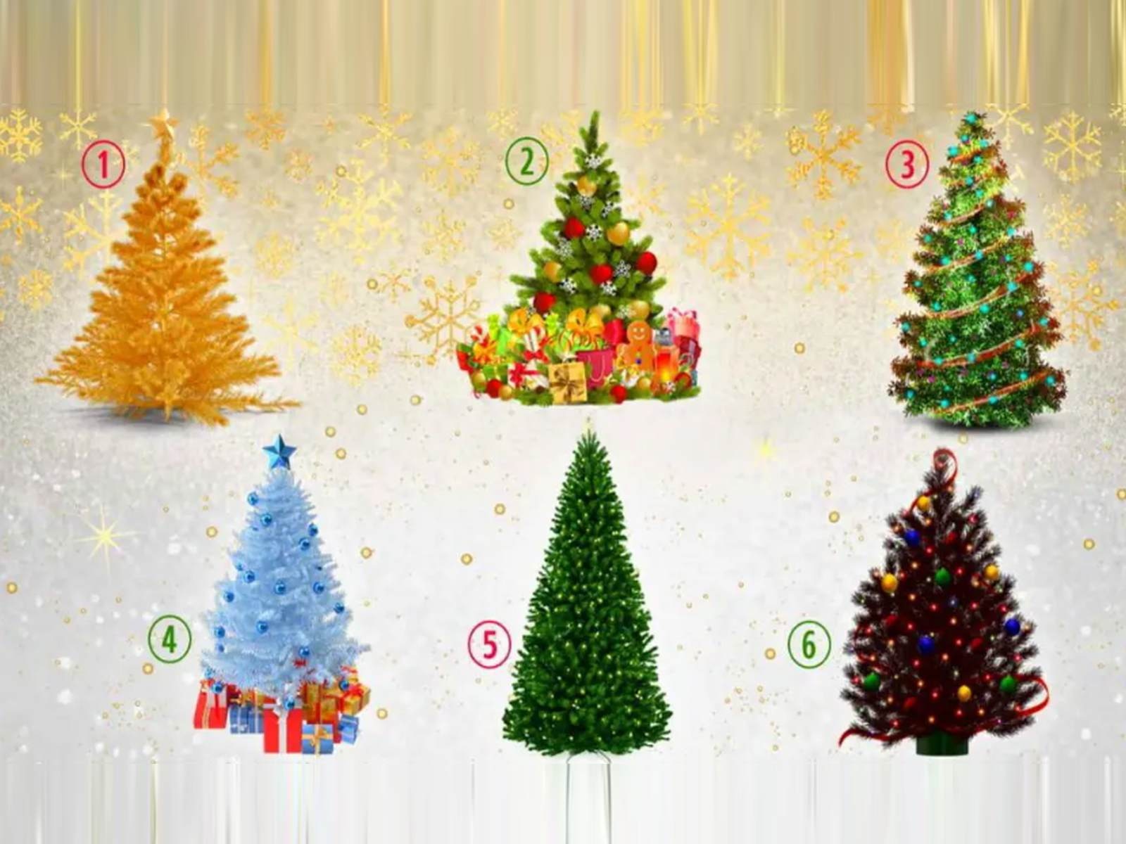 TEST VISUAL | En esta imagen hay varios árboles de Navidad. ¿Cuál es tu favorito? (Foto: namastest.net)