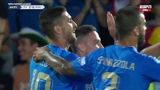 Tras brutal carrera de Politano: Pellegrini anota gol para el 2-0 de Italia vs Hungría [VIDEO]