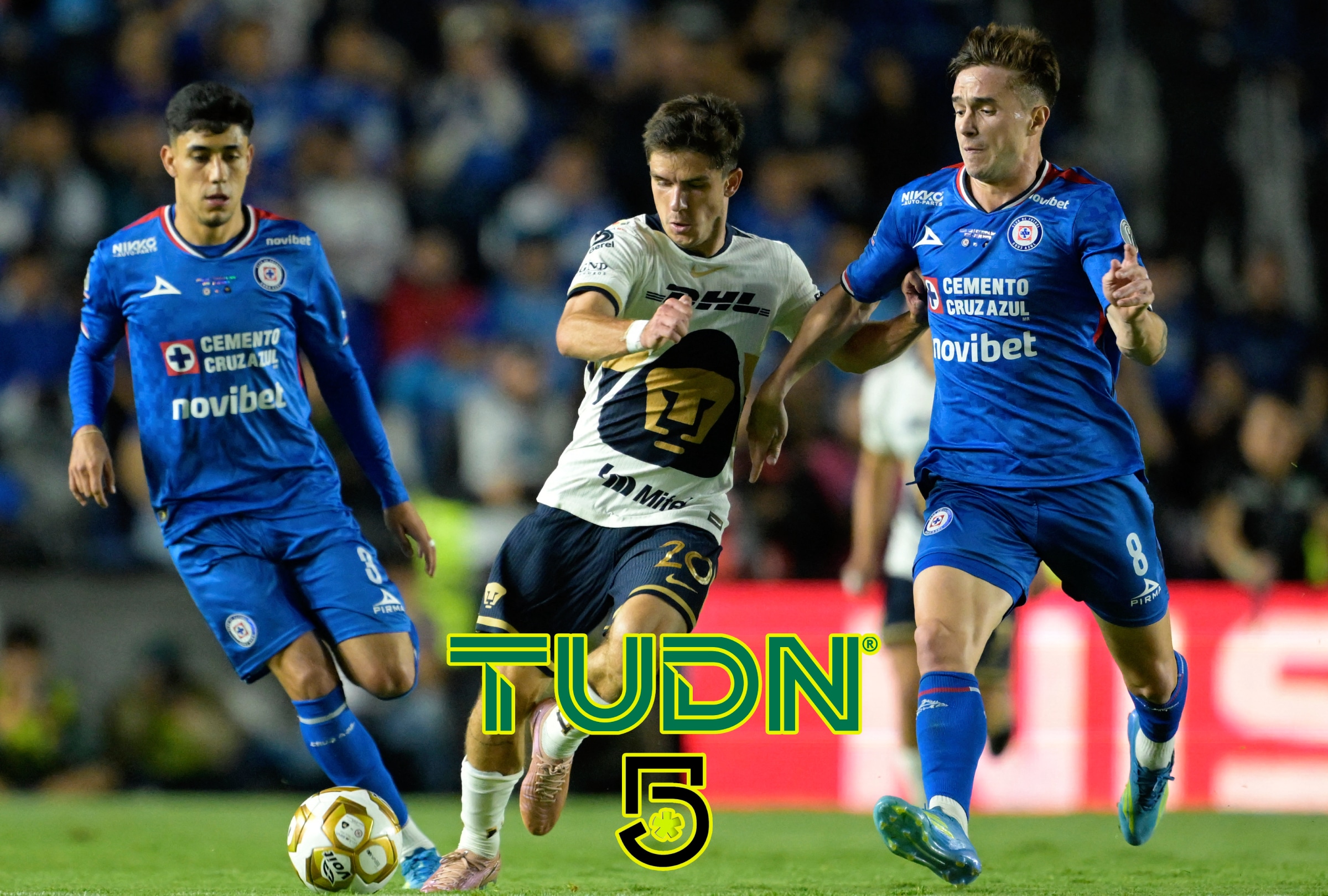 CIUDAD DE MÉXICO (MÉXICO), 24/05/2026.- Cobertura oficial de TUDN EN VIVO GRATIS para ver el partido entre Cruz Azul y Pumas UNAM este domingo 24 de mayo por la final del Clausura 2026 de la Liga MX desde el Estadio Olímpico Universitario. FOTO DE ALFREDO ESTRELLA PARA AFP