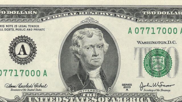 Lo que debes tener en cuenta para identificar un billete de 2 dólares con alto valor