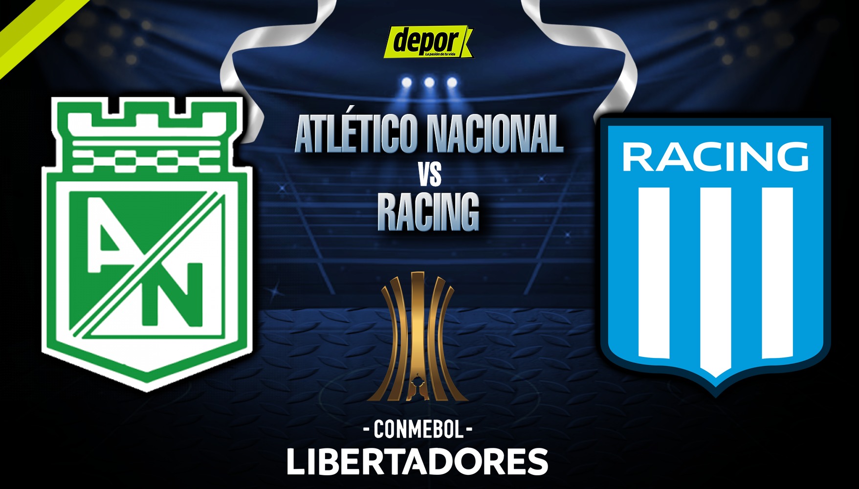 Atlético Nacional vs. Racing se enfrentarán por la Copa Libertadores (Foto: Depor)