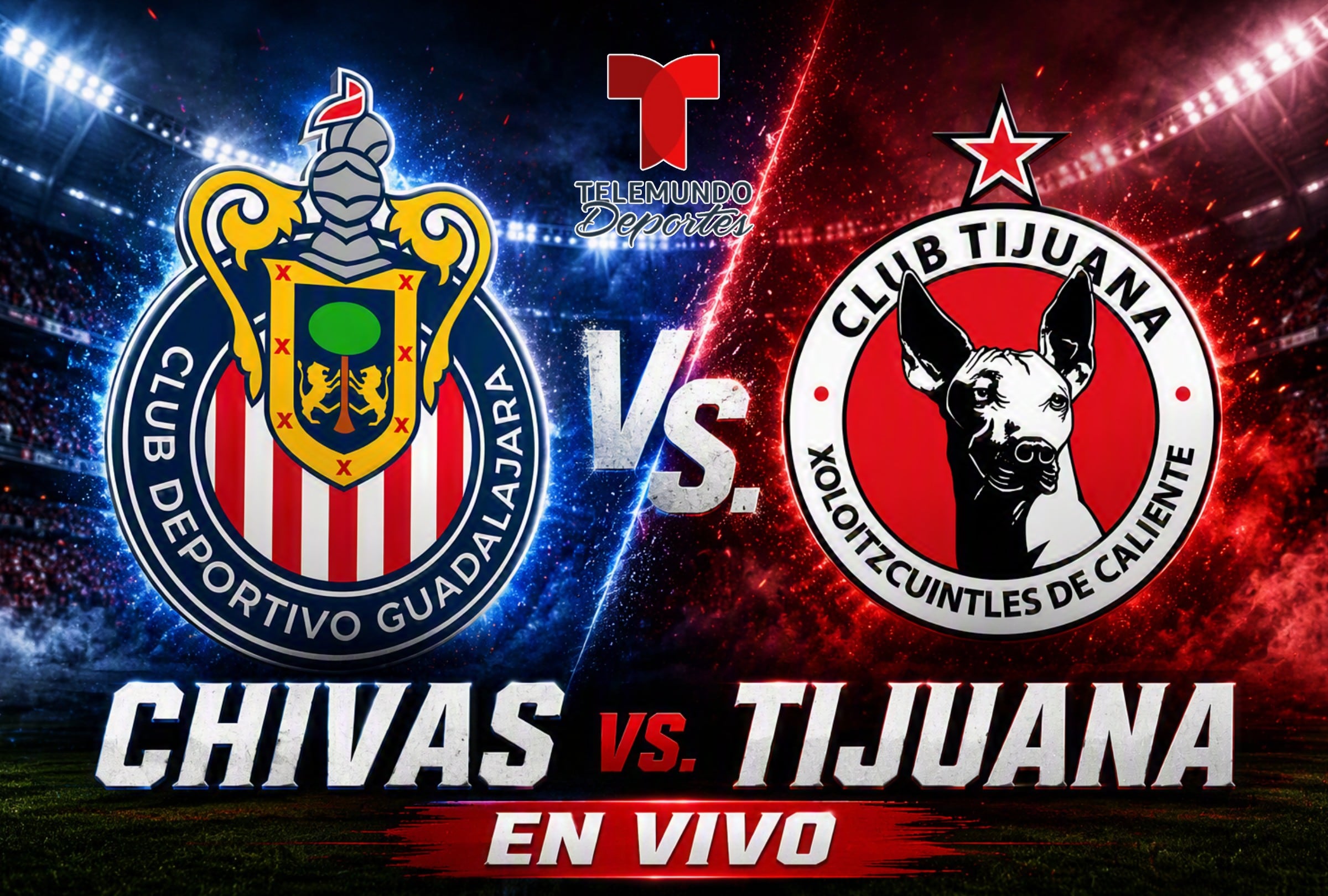 GUADALAJARA, JALISCO, MÉXICO, (22-08-2026). Telemundo Deportes transmitirá EN VIVO el partido entre Chivas vs. Jalisco hoy por la Liga MX desde el Estadio Akron de Guadalajara. FOTO: Imagen creada por la IA de Copilot.