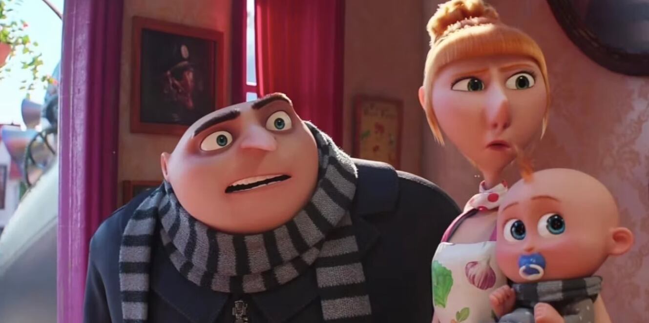 En "Mi villano favorito 4", Gru tiene un hijo con su esposa Lucy Wilde (Foto: Illumination)