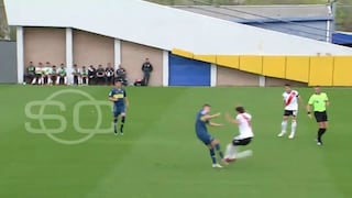 Sangre desde la reserva: la terrible entrada en el Boca Juniors vs. River Plate juvenil [VIDEO]