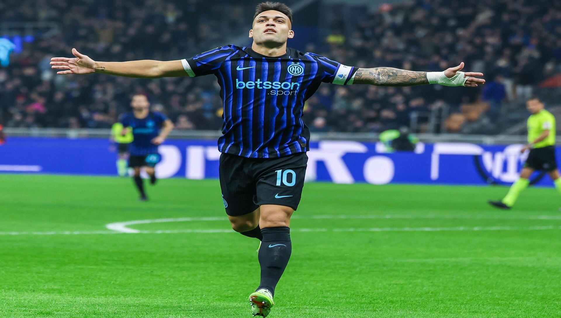 Lautaro Martínez intentará mostrar su olfato goleador en una edición derl derbi Inter vs Milan (Crédito: Alamy Stock Photo).