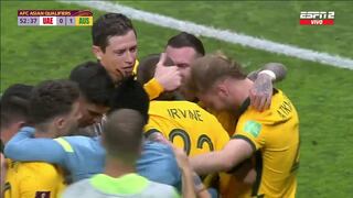 Abre el marcador: el gol de Jackson Irvine para el 1-0 de Australia vs. EAU [VIDEO]