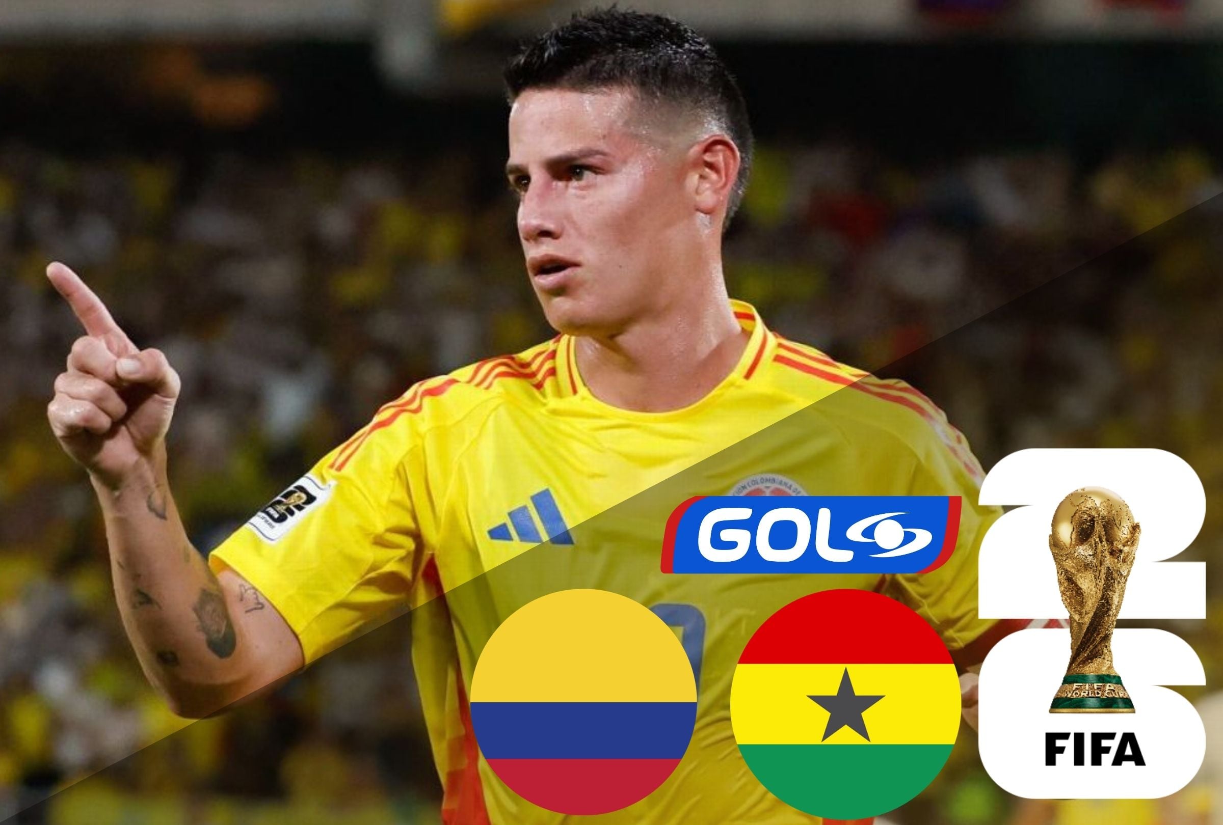 GOL Caracol transmite el partido Colombia vs Ghana EN VIVO por TV y online hoy 3 de julio por los 16vos de final de la Copa Mundial 2026. (Foto: Composición Mag)