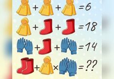 Reto matemático para genios: encuentra el valor del impermeable, guantes y botas en 10 segundos