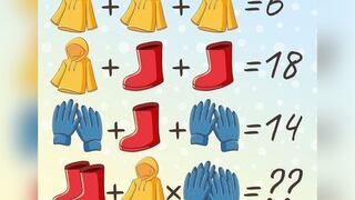 Reto matemático para genios: encuentra el valor del impermeable, guantes y botas en 10 segundos