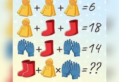 Reto matemático para genios: encuentra el valor del impermeable, guantes y botas en 10 segundos
