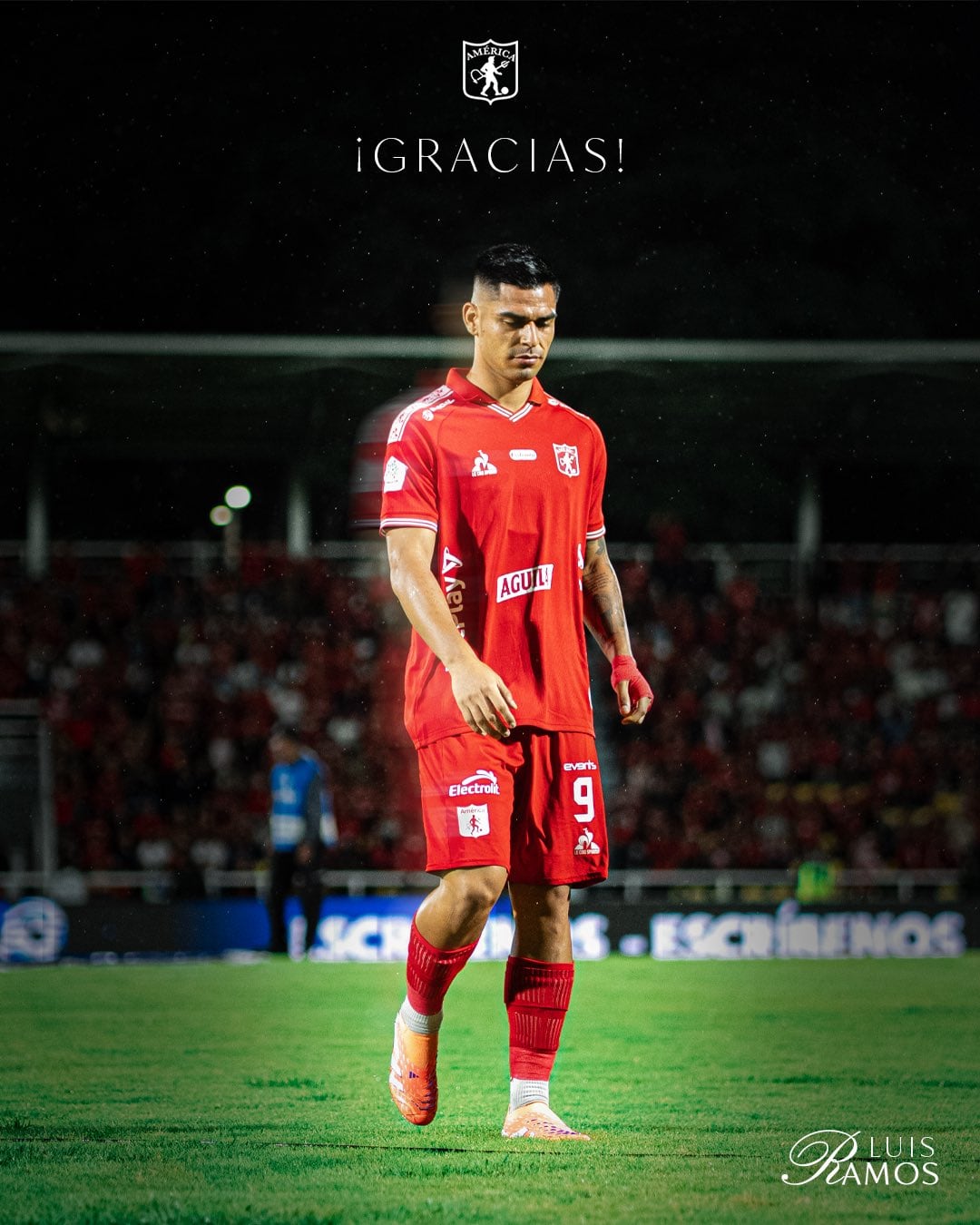 Así despidió América de Cali a Luis Ramos. (Diseño: América de Cali)