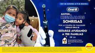 Oral-B, Cencosud Perú y la Asociación Casa Ronald McDonald lanzan la campaña “Regalando Sonrisas”