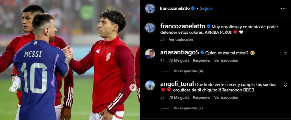 Franco Zanelatto se pronunció a través de sus redes sociales. (Foto: Captura de Instagram)