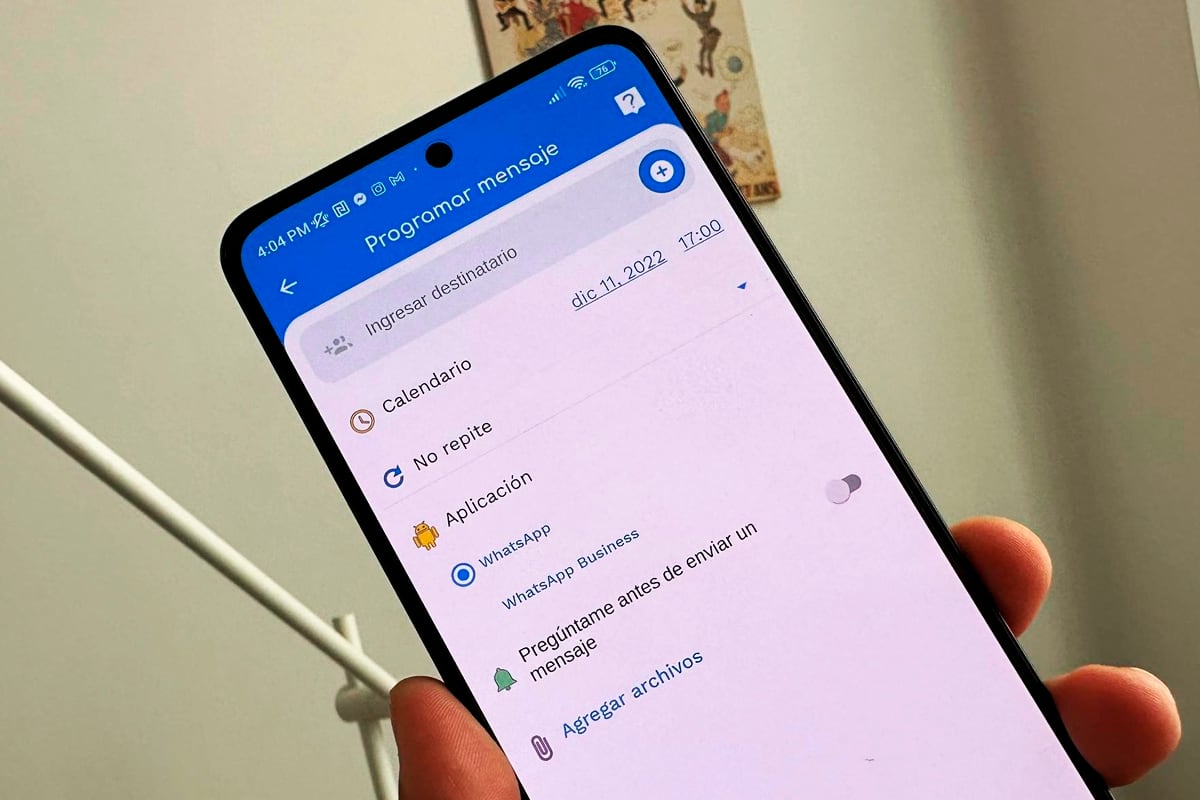Así puedes programar tu mensaje de Navidad usando esta aplicación con WhatsApp. (Foto: MAG - Rommel Yupanqui)