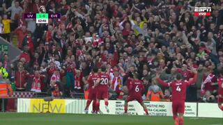 Cabezazo letal: Robertson hizo el 1-0 de Liverpool vs. Everton en Anfield [VIDEO]