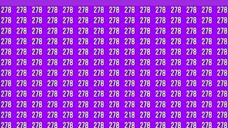 El truco visual que pocos pueden resolver: ver el número 218 entre 278 en 5 segundos