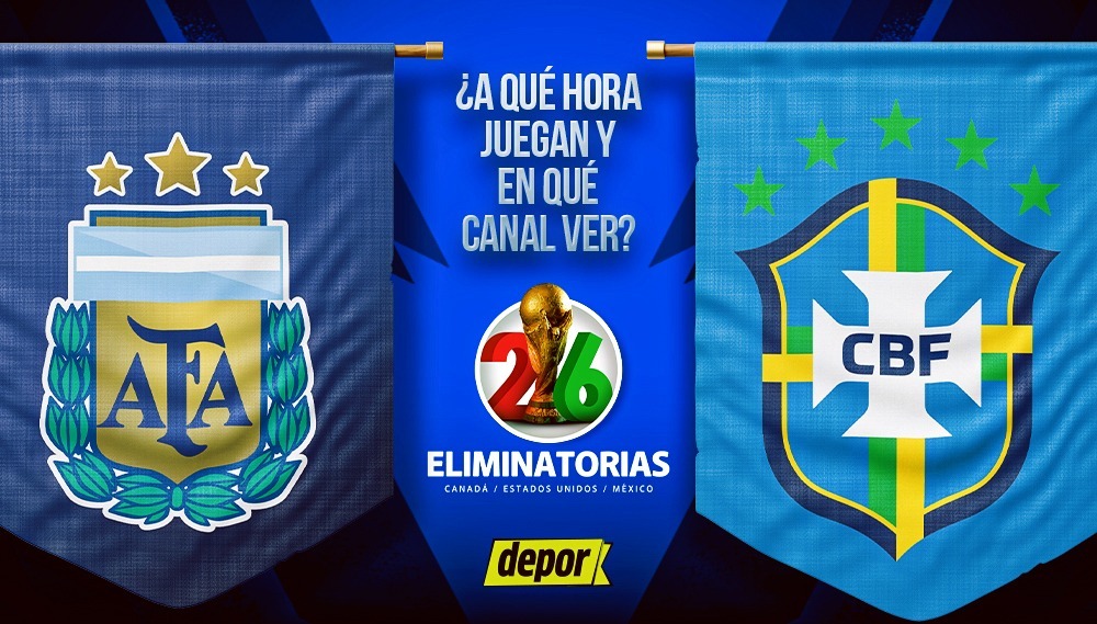 Argentina y Brasil se enfrentan por la fecha 14 de las Eliminatorias 2026. (Diseño: Depor)