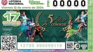 Resultados del Sorteo Superior, viernes 12 de enero: números ganadores