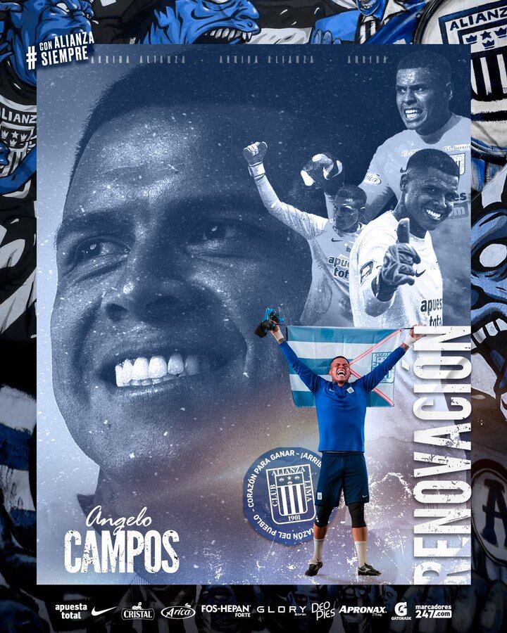 Alianza Lima anunció la renovación de Angelo Campos por una temporada más. (Foto: Alianza Lima).