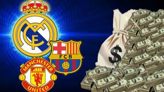 Real Madrid, Manchester United y Barcelona entre los clubes más ricos del mundo