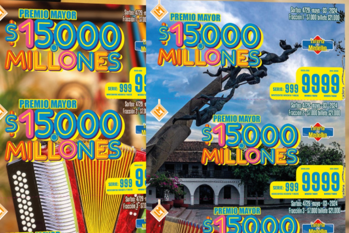 Número ganador de la Lotería de Medellín del viernes 3 de mayo 2024 en el sorteo (Foto: @loteriamedellin)