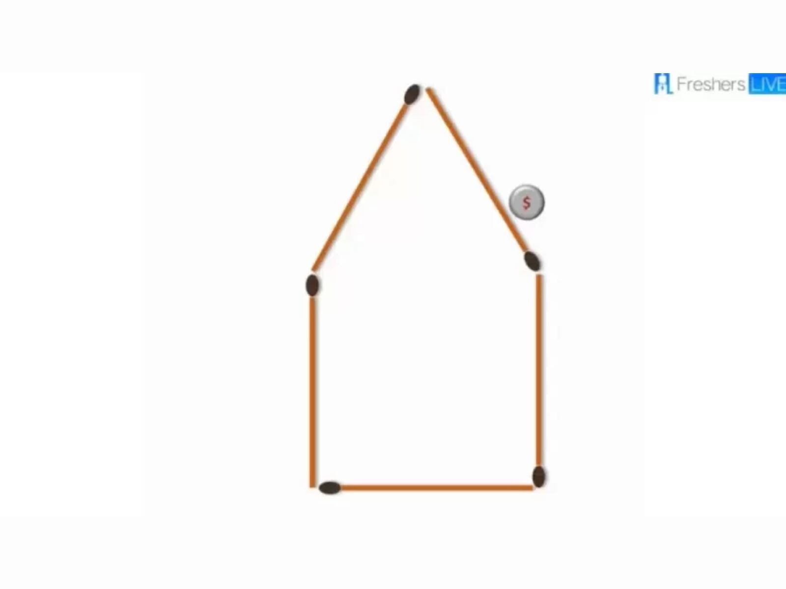 RETO MATEMÁTICO | Mueve 3 cerillas para meter la moneda dentro de la casa sin tocarla. | FresherLive