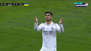¡Para ponerlo en un cuadro! Golazo de Asensio para el 1-0 del Real Madrid vs. Valencia [VIDEO]