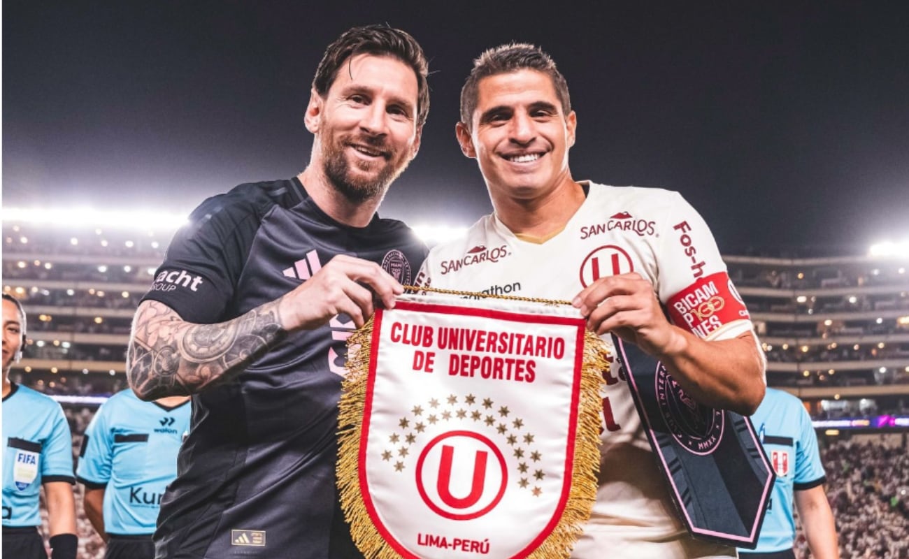 Lionel Messi intercambió camiseta con Aldo Corzo tras el Universitario vs. Inter Miami (Foto: Instagram / @leomessi).
