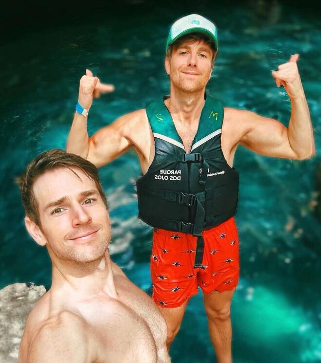 Heslin junto a su esposo de paseo (Foto: Mike Heslin / Instagram)