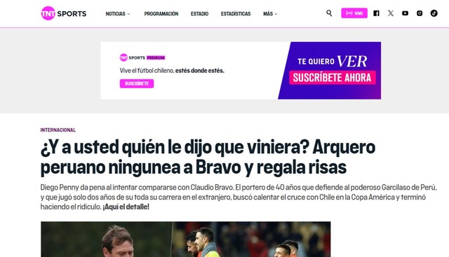Las reacciones de la prensa chilena sobre las declaraciones de Diego Penny.
