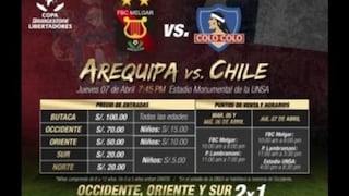 Melgar y el polémico afiche con el que promociona partido contra Colo Colo