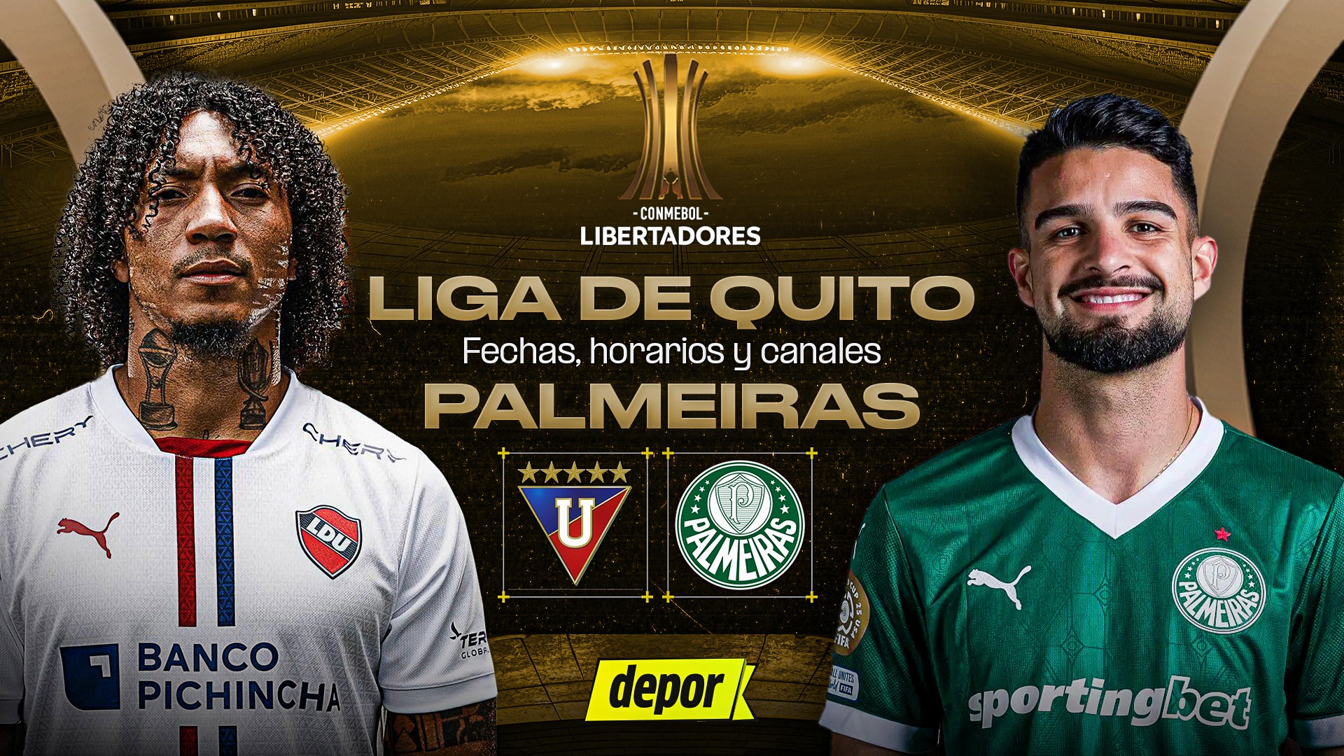 LDU de Quito vs. Palmeiras: fecha, canales de TV y horarios del partido por Copa Libertadores 2025. (Diseño: Christian Marlow)
