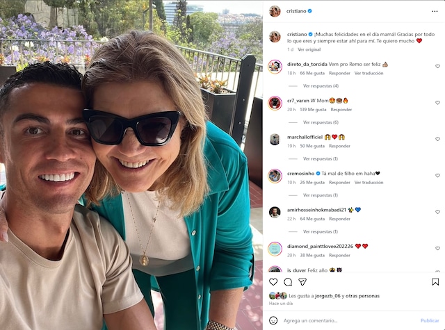 Cristiano Ronaldo la pasó con su familia y su madre, coincidentemente, ella cumple año el 31 de diciembre | Foto: IG
