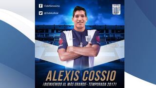 Alianza Lima: Alexis Cossio es flamante fichaje de los íntimos para el 2017