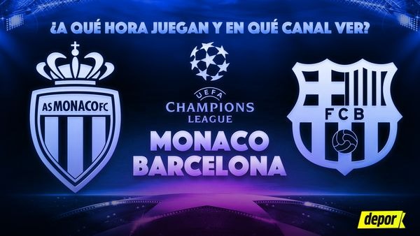 FC Barcelona y AS Mónaco EN VIVO: chocan por la fecha 1 de fase de liga de Champions League. (Foto: Diseño Depor)