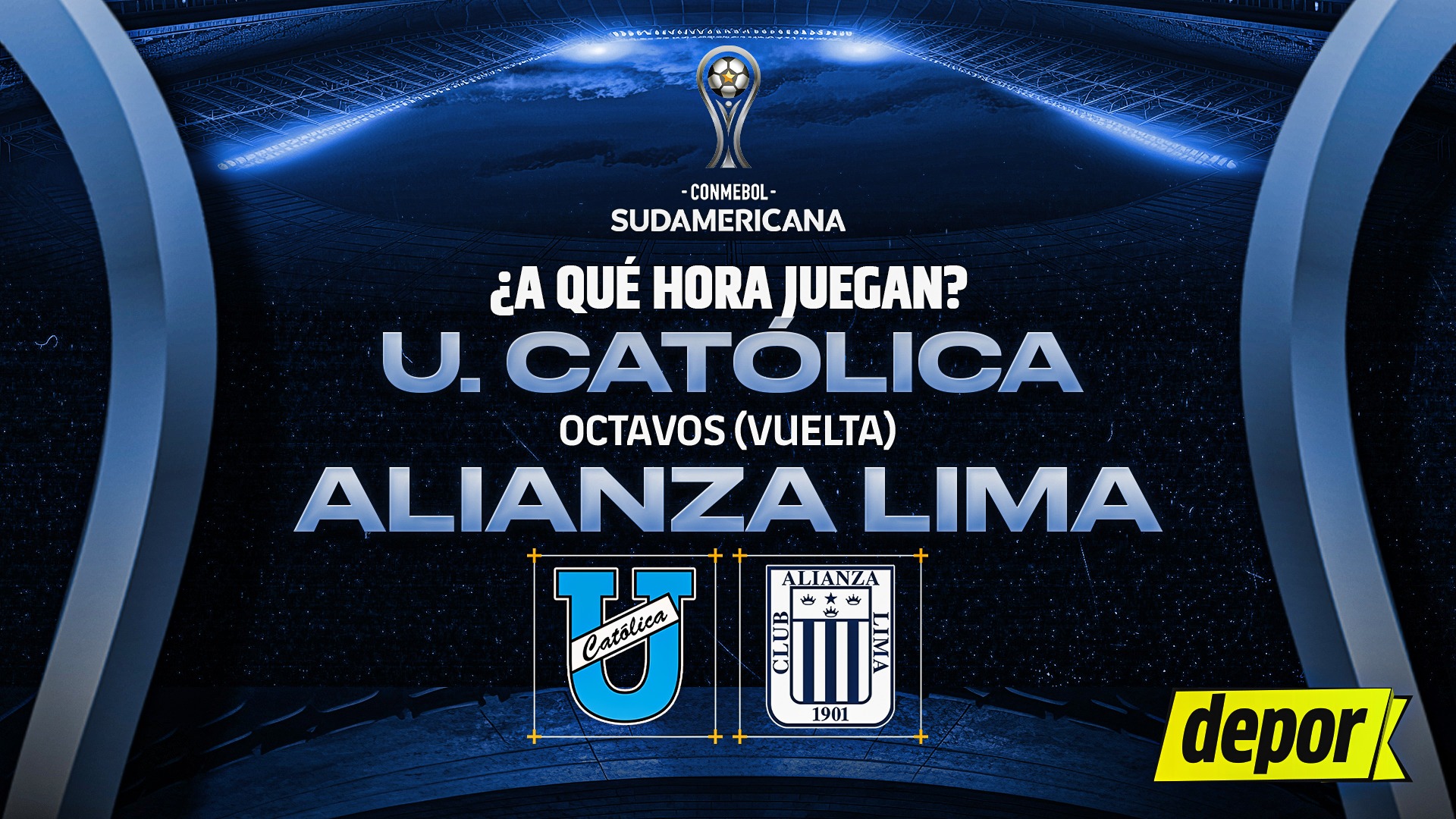 ¿A qué hora juegan Alianza Lima vs. Universidad Católica por Copa Sudamericana? (Diseño: Christian Marlow)
