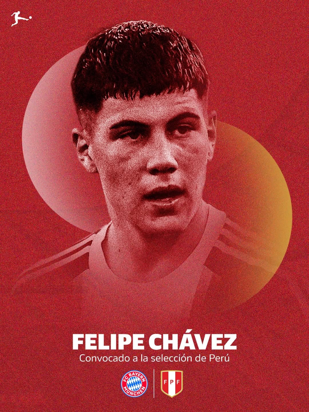 Publicación de la página oficial de la Bundesliga por la convocatoria de Felipe Chávez a la Bicolor. (Foto: @bundesligaes)