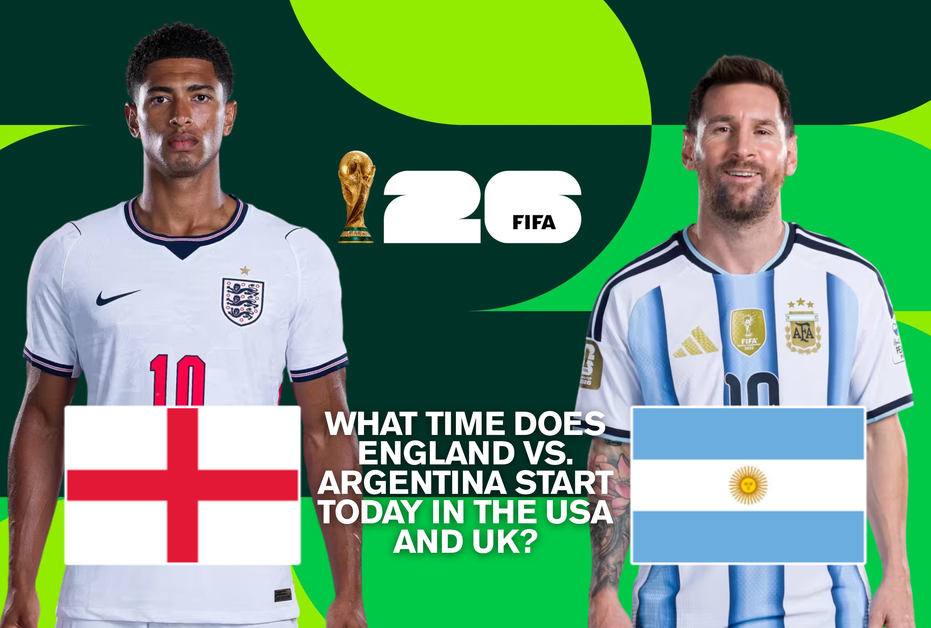 Soccer fans can verify what time the England vs. Argentina match starts today in the USA and the UK, including official kickoff schedules, local TV channels, and live stream options available for this 2026 World Cup game. | Photo by fifa.com / Depor