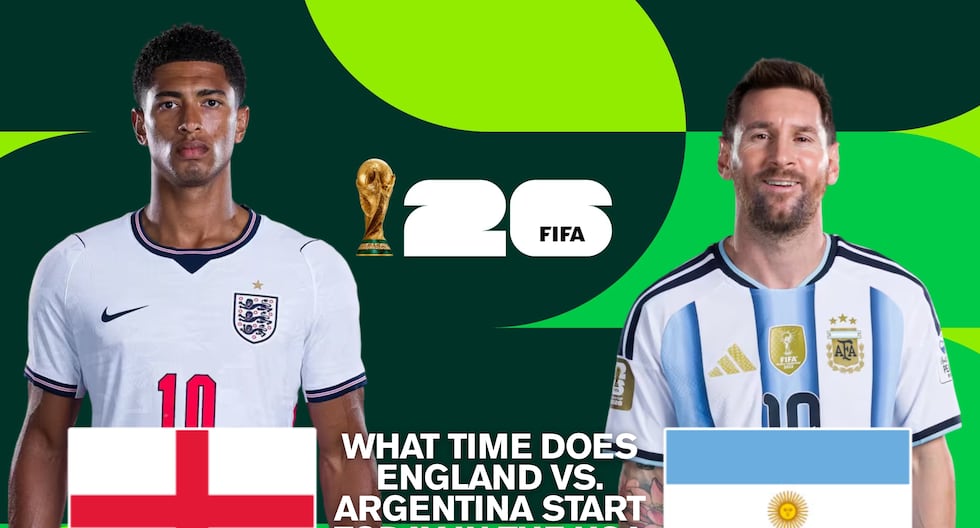 Horarios de Inglaterra vs. Argentina: ¿A qué hora juega hoy en EE. UU. y Reino Unido?