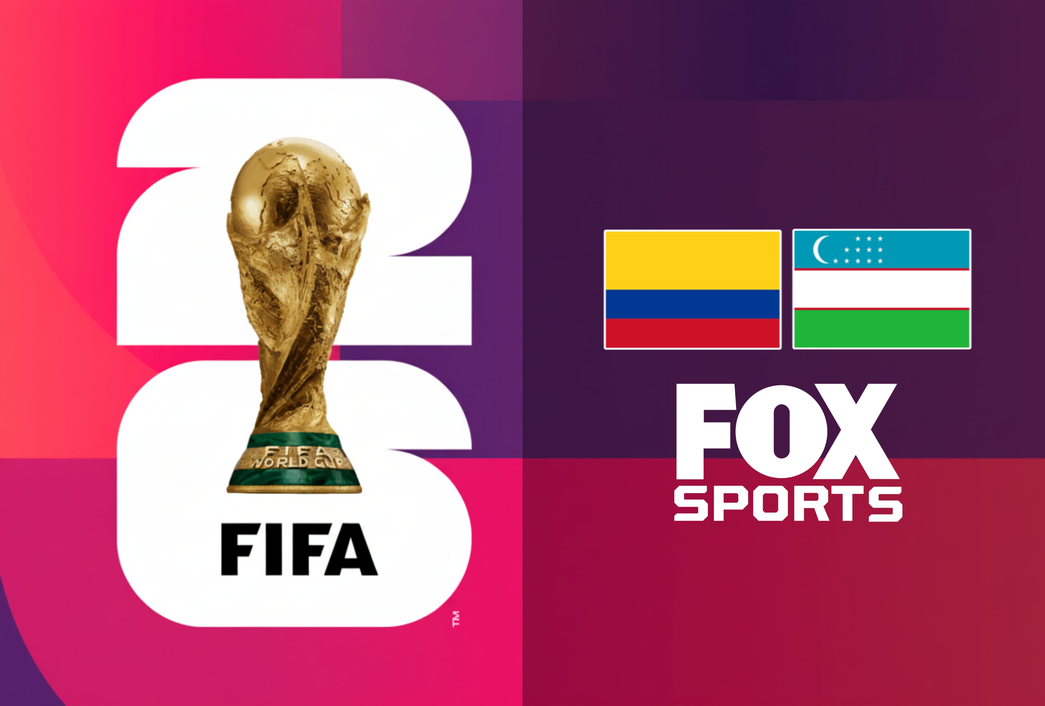 Transmisión oficial en inglés para toda la región norteamericana. Conozca dónde ver el partido Colombia vs. Uzbekistán en directo mediante la señal de FOX Sports en vivo gratis, la plataforma FOX One App y fútbol TV online en USA. | Crédito: fifa.com / Composición Depor