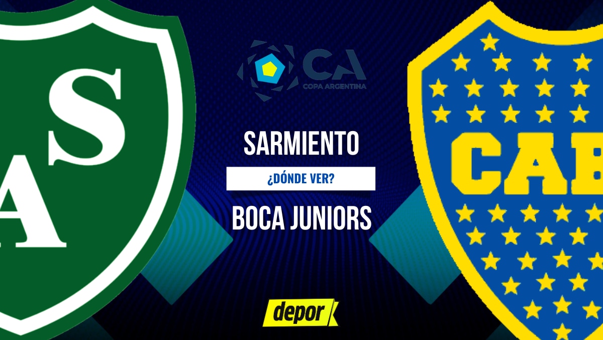 Boca vs. Sarmiento se enfrentan por los dieciseisavos por la Copa Argentina 2026 vía TyC Sports. (Foto: Composición Depor)