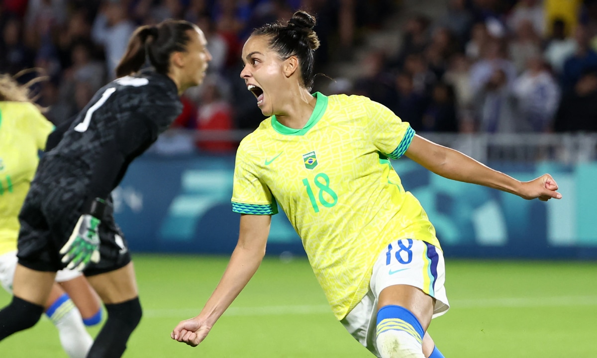 Brasil venció 1-0 a Francia y avanzó a las semifinales del fútbol femenino de los Juegos Olímpicos París 2024. (Foto: AFP)