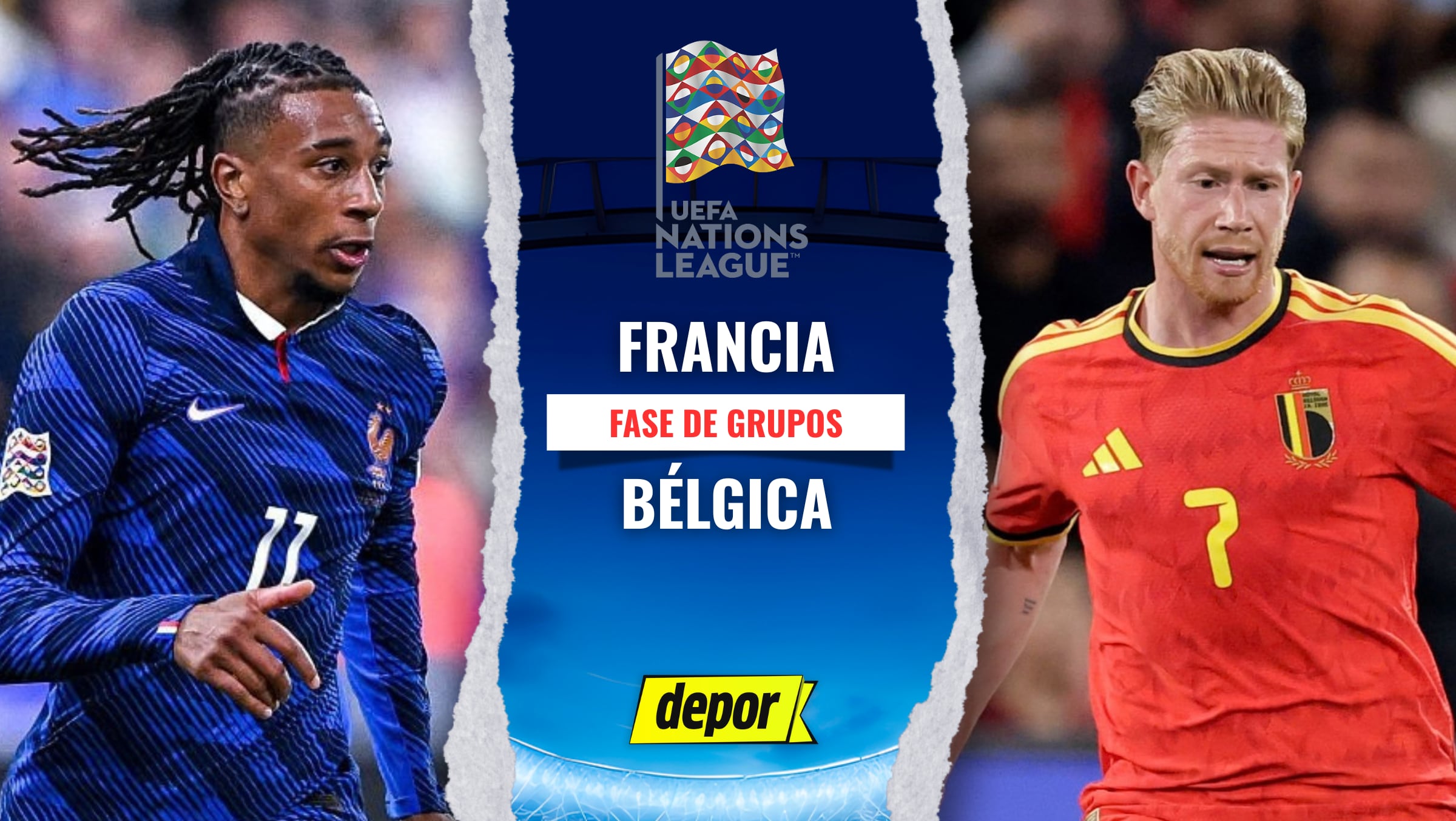 Partido gratis, Francia vs. Bélgica EN VIVO: ver hoy ESPN y Disney Plus