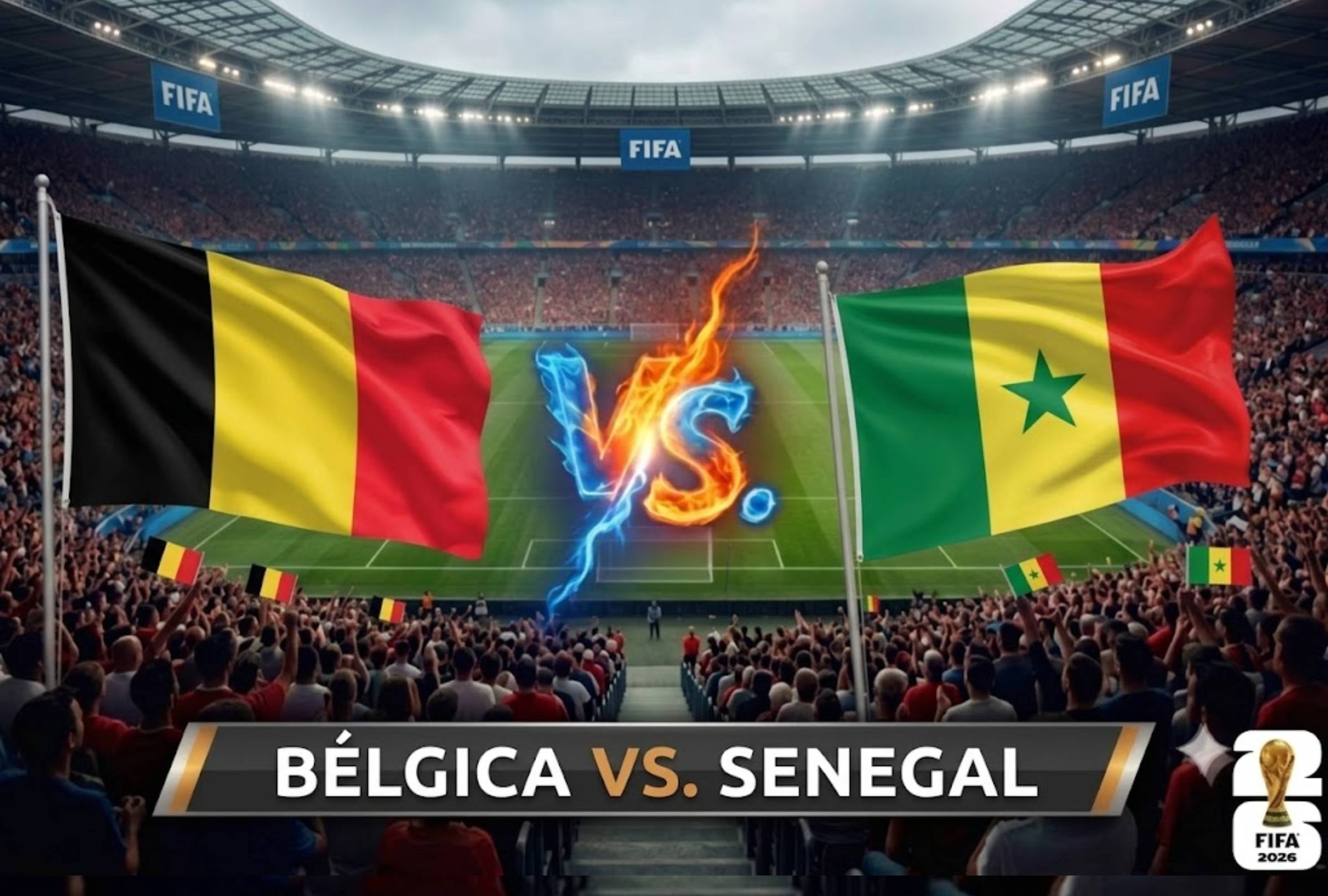 SEATTLE, WASHINGTON (ESTADOS UNIDOS), 1/07/2026.- Horarios y canales para ver Bélgica vs. Senegal por los 16avos de final del Mundial 2026. El compromiso se realizará en Lumen Field, Seattle, Estados Unidos. Imagen creada por Gemini.